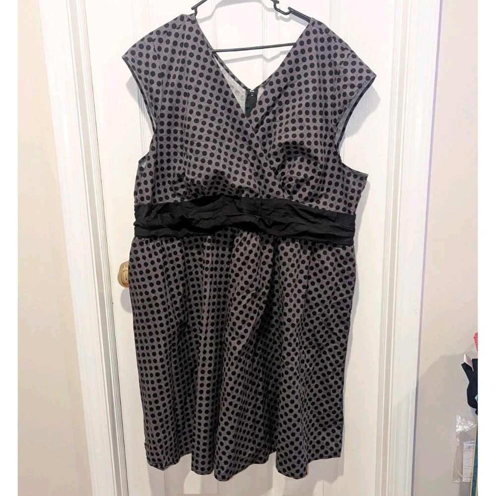 Coquette Pinup Polka‎ Dot Fit & Flare Dress Retro Rockabilly 4X Whimsigoth
